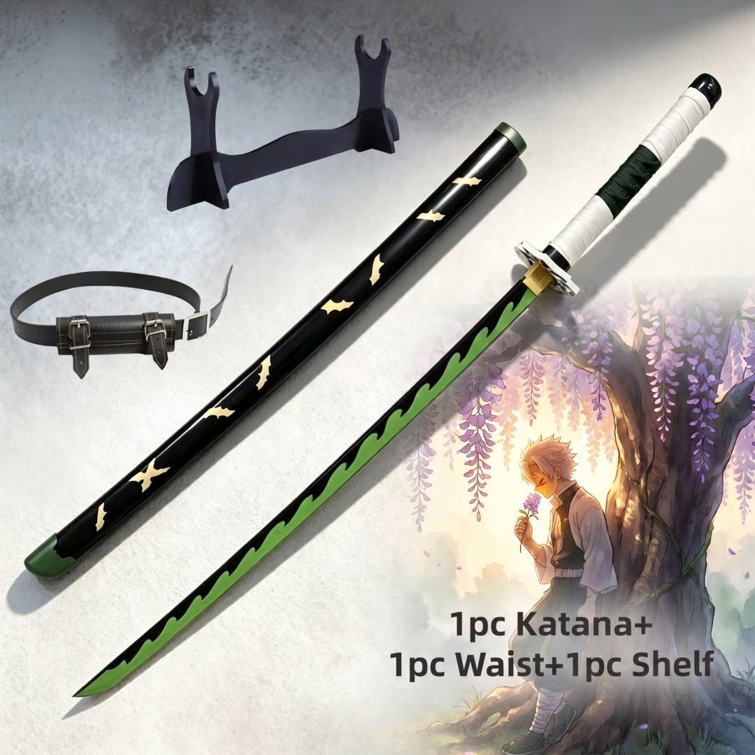 Cosplay Prop Katana - Zestaw: 40-calowy mecz Demon Slayer Shinazugawa